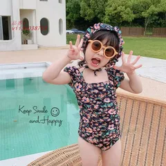 水着 子供 キッズ 女の子 ワンピース水着 ベビー 韓国風 ビーチ 可愛い ジュニア 温泉 女児水泳服 花柄 連体水着 海 水遊び オールインワン  vii3w038753