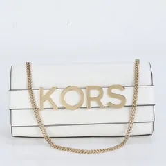 極美品 マイケルコース ロゴ レザー 2WAY ゴールド チェーン ショルダーバッグ 斜め掛け ハンド トート レディース EUE CF11-6【中古】