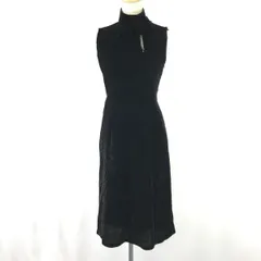 組曲プリエ/KUMIKYOKU PRIER★ノースリーブワンピース/パーティードレス/ハイネック【3/レディースL/黒/black】ラメ生地/Dress◆cBH844<sale>