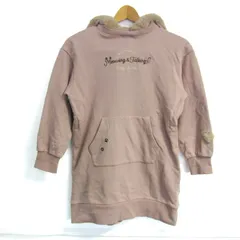 メゾピアノ ワンピース トップス スウェット パーカー キッズ 女の子用 S(140)サイズ ピンク Mezzo Piano 【中古】