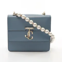 ジミーチュウ JIMMY CHOO ショルダーバッグ アヴェニュークアッド XS スワロフスキークリスタル パールストラップ ライトブルー レザー アヴェニュークアッドXSショルダーバッグのサムネイル
