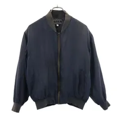 SP古着　シルク　短丈ボンバージャケット　フェードブラック　訳あり　ブルゾンM. BONDED LEATHER SHORT JACKET – OBLIGE