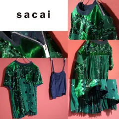 美品　sacai サカイ　レースプリーツトップス ノースリーブ ペイズリー柄 2025年最新】sacai ノースリーブの人気アイテム - メルカリ