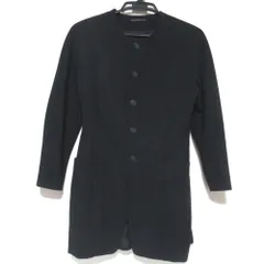 ヨウジヤマモトY’s ノーカラージャケット　ブラック　ウール100% yohji yamamoto - pour homme 前二重フラシJKT / HX-J05-100