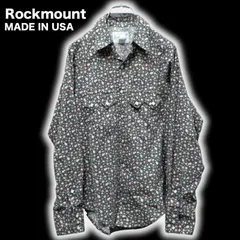 USA製 Rockmount 小花柄 ウエスタンシャツ 14.5×32 総柄 長袖シャツ レディース ロックマウント ランチウェア フラワー ヒッピー ボヘミアン