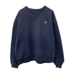 Champion 無地 スウェット トレーナー L ネイビー チャンピオン 裏起毛 ワンポイントロゴ 古着卸 アメリカ仕入 a709-5071