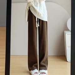 ☆ ブラウン×レギュラー ☆ M ☆ レディース ワイドパンツ おしゃれ パンツ レディース きれいめ ロングパンツ イージーパンツ 長ズボン ワイドパンツ 部屋着 ルームウェア カジュアルパンツ ズボン レディースパンツ ウエストゴム 柔らかい やわらかい