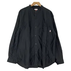 Danton ダントン モールスキン バンドカラー 【サンプル品】長袖シャツ size42/ブラック