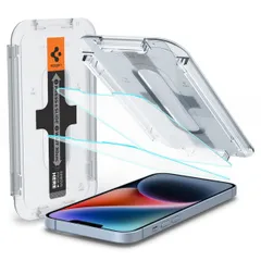 【在庫処分】13 Pro Plus、iPhone Max 14 用 貼り付けキット付き iPhone iPhone14Plus ガラスフィルム 、iPhone13Pro Max Fit 対応 EZ 保護 フィルム Spigen 2枚入