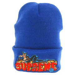 SUPREME (シュプリーム) 22AW Catwoman Beanie キャットウーマンロゴ ニットキャップ ビーニー ブルー/レッドのサムネイル