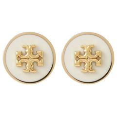トリーバーチ TORY BURCH ピアス レディース キラ エナメル サークル スタッド ダブルT ロゴ  ゴールド/アイボリー アクセサリー 90547 700