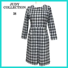 美品 JUDY COLLECTION ワンピース ひざ丈ワンピース 長袖 クルーネック