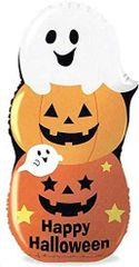 ハロウィン　ビニールディスプレイ（Ｍ）3連パンプキンゴースト