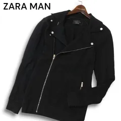 ZARA MAN ザラ マン 通年★ スウェット ダブル ライダース ジャケット Sz.S メンズ 黒