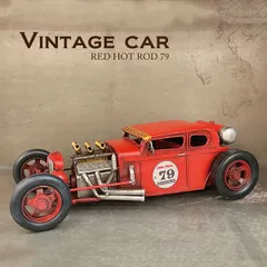 ブリキカー ヴィンテージ レーシング (8503) 白 黒 レトロ スポーツカー レーシングカー racing car ブリキのおもちゃ スポーツカー