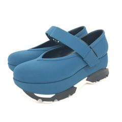 良好 MARNI マルニ スキューバ スニーカー  ブルー 厚底 ナイロン レディース　240002229195