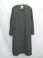 ◇ ⊇ MURUA ムルーア ウエスト紐 長袖 コート サイズM ブラック レディース E  【1412260049115】