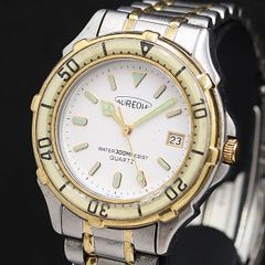 美品 新品電池 AUREOLEオレオール ダイバーズ 200m メンズ デイト 