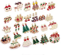 ＆JuJu クリスマス チャーム パーツ オーナメント 50個-セット-アクセサリー-ハンドメイド-( 25種類50個)