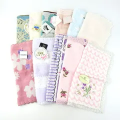 レノマ/ピエールバルマン他 ハンドタオル 12点セット 花柄など ブランド まとめて 大量 レディース 【中古】