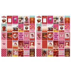 ［ドナリー］おしゃれで可愛い ポストカード 30枚セット はがきサイズ 北欧 韓国 海外 インテリア 雑貨 ミニポスター (ピンク / 2セット60枚入り) [ピンク / 2セット60枚入り]