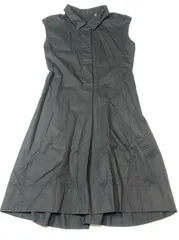 【208647】UNIQLO ユニクロ  +J　プラスジェイ　 コットンリネン　ノースリーブ　ロングワンピース  ・ ブラック