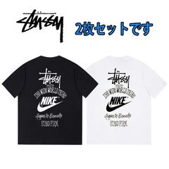 【新品 正規品】STUSSY ステューシー Nike x stussy ステューシー ダイス Tシャツ 男女兼用 ブラック＋ホワイトの2枚セットです
