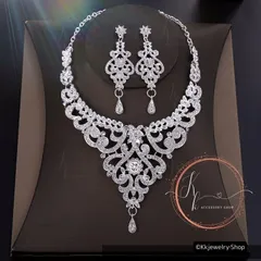 シルバーブリリアンス ジュエリーセット ネックレス ピアス