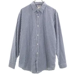 GAP ギャップ ギンガムチェック柄 長袖 シャツ L ネイビー系 メンズ 古着