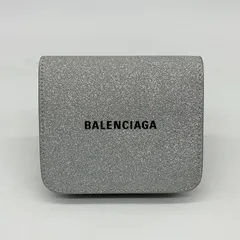 BALENCIAGA グレー グリッター 二つ折り財布