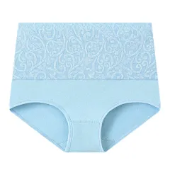 ショーツ レディース 深ばき すっぽり ハイウエスト 綿 大きいサイズ 厚め パンツ 下着 インナー フルバック 刺繍 おしゃれ 上品 冷え防止 プレゼント rs16