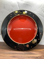 【新品・傷あり】段付き春秋丸プレート　桜　紅葉　和食　和食器　食器　珍しい　寿司　チラシ寿司　皿　お皿　プレート　和