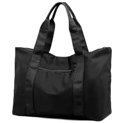 黒 ブラック 旅行バッグ ナイロン 大容量 軽量 キャリーオン 折り畳み トラベル バッグ 肩掛け (黒 ブラック)