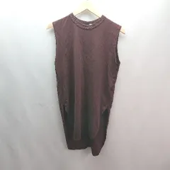 ◇ aton カジュアル ノースリーブ スリット ラウンドカット インナー タンクトップ サイズ02 ブラウン レディース E 【1309040084124】