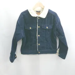 ◇ ⊇ earth music&ecology 裏ボア コーデュロイ 長袖 ジャケット サイズフリー ネイビー レディース E  【1412090043543】
