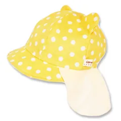 ☆ ベアドットイエロー ☆ SSサイズ ☆ バオバブ コネクトエム 帽子 ベビー 赤ちゃん あごゴム UVカット 紫外線対策 紫外線カット 国産 子供 こども 子ども かわいい 春 夏 可愛い 日本製 connectM