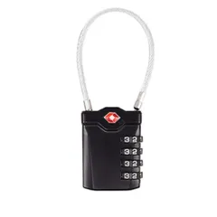 【特価商品】南京錠 旅行用 4桁 ダイヤル式ロック 【2019最新型】TSAロック TSAトラベルロック スーツケース 荷物のセキュリティ DFsucces 1個入り ブラック