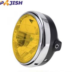 純正タイプ マルチリフレクター ヘッドライト 汎用 イエローレンズ 180mm 丸目 旧車 CB400F CBX ZRX XJR バリオス ゼファー GSX SR400 Z900RS 250TR 汎用ライト カスタム パーツ