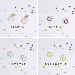 NO.130　選べるカラー　フラワードームパール　ピアス