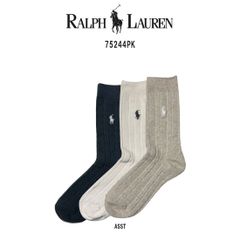 POLO RALPH LAUREN(ポロ ラルフローレン)ソックス 靴下 3足セット アソート ロゴ ワンポイント レディース カジュアル 女性用 75244PK