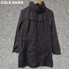 COLE HAAN ダークグレー ロング丈 ナイロンコート Lサイズ