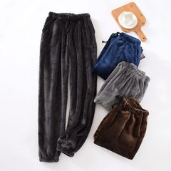 ルームパンツ パジャマ メンズ 冬 フランネル 裏起毛 ルームウェア パンツ もこもこ あったか パジャマ ふわふわ 冬 メンズ 部屋着 寝間着 