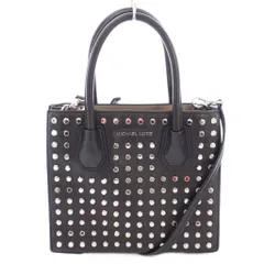 マイケルコース MICHAEL KORS 2WAY ハンドバッグ ショルダーバッグ レザー スタッズ 装飾 ロゴ 黒 ブラック /BB