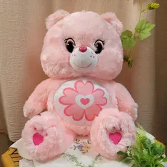 【希少・美品】Care Bears ケアベア ビッグサイズ ぬいぐるみ スウィートサクラ 　ピンク　ふわふわ　大きめ くま