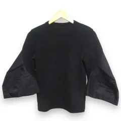 sacai - 美品 23SS sacai サカイ Nylon Twill Mix Cotton Jersey Pullover ナイロンツイル カットソー 23-06718 サイズ2 ブラック レディース 古着 中古 USED 美品 23SS sacai サカイ Nylon Twill Mix Cotton Jersey