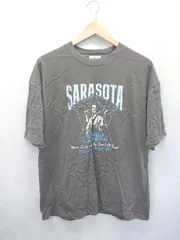 ◇ ⊂ WEGO ウィゴー ビンテージライク 半袖 Tシャツ カットソー サイズM チャコールグレー レディース メンズ E  【1411130009686】