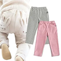 エルコペック ニットコールうさぎレギパン レギンス 裏起毛 暖かい 冬 子供服 キッズ 男の子 女の子 長ズボン ゆったり ロングパンツ 保育園 幼稚園