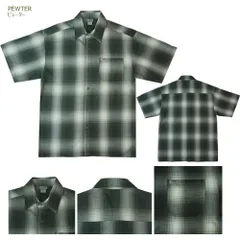 新品 CALTOP キャルトップ カルトップ メンズ 半袖シャツ 2000 OMBRE SHORT SLEEVE SHIRTS オンブレ ショートスリーブシャツ ピューター チカーノ 西海岸 ゆるダボ ロサンゼルス USA製 MEXICO製 大きいサイズ