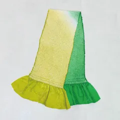 帯揚げ 振袖 成人式 しぼり 正絹 ラメ 緑