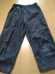 ユニクロ 薄手デニム 7分丈パンツ 150